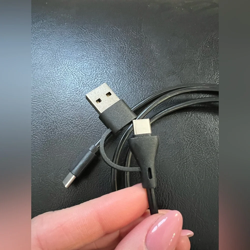 Black Wireless Charging Pad with Cable